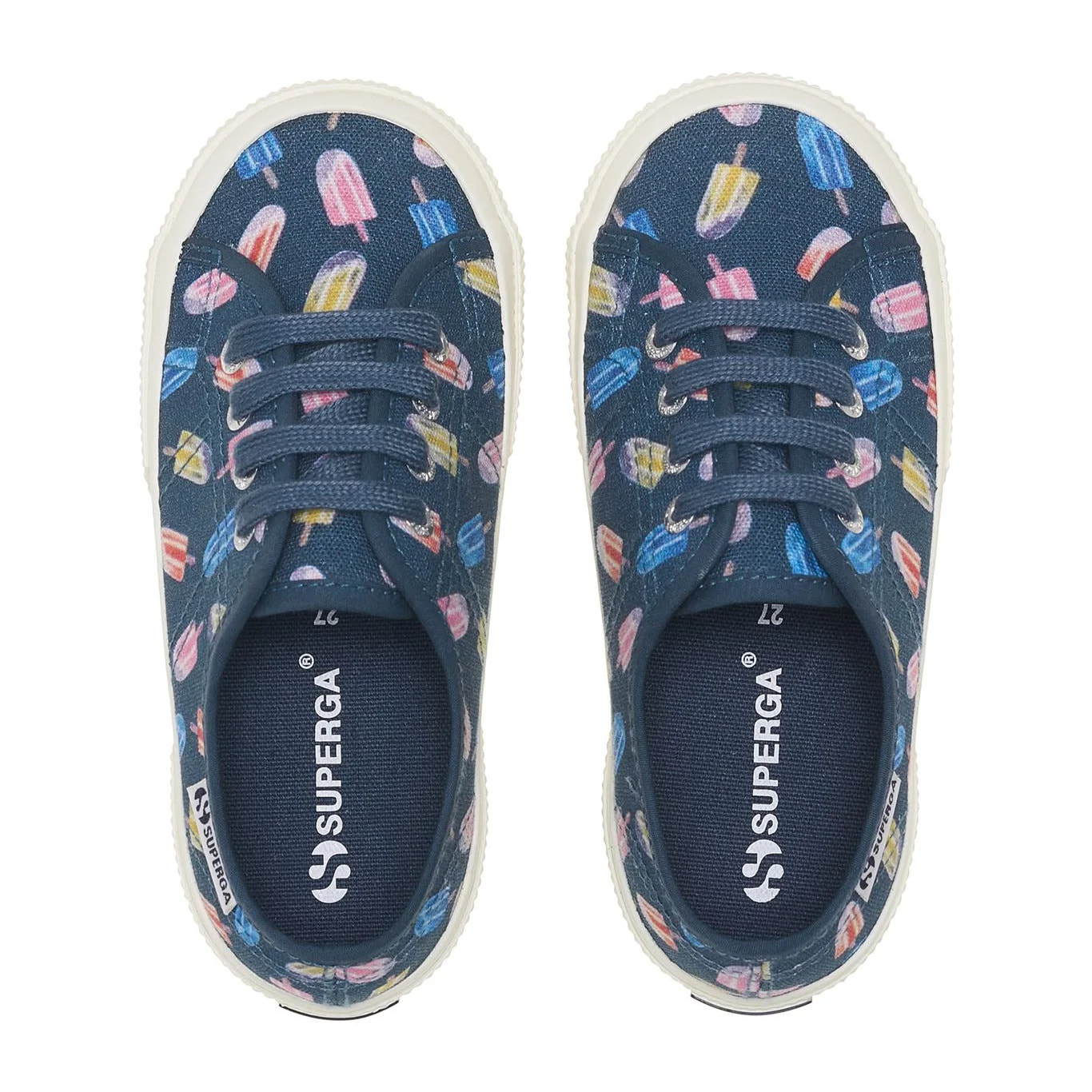 Le Superga Bambino/a Blu 3750 Kids Ice Lolly Print Leggera