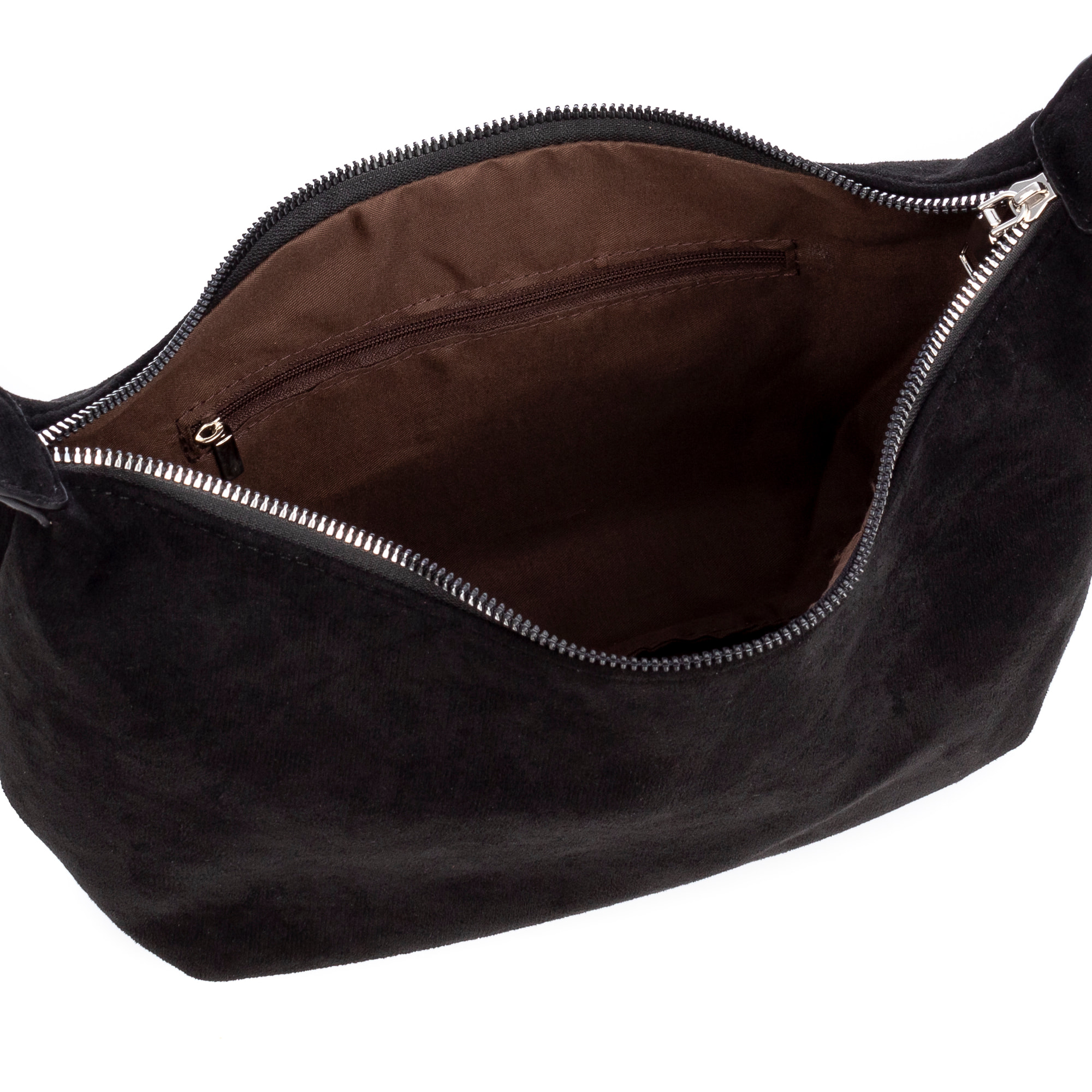 Atessa bolso bandolera de piel auténtica gamuza.