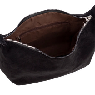 Atessa bolso bandolera de piel auténtica gamuza.