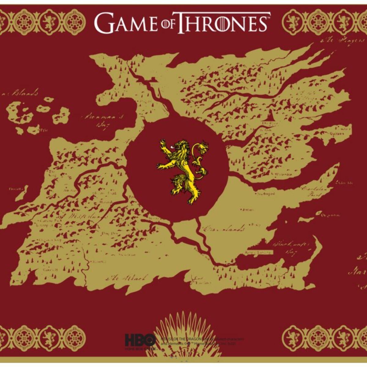Tapis de souris LEXIP GAME OF THRONES LANNISTER XXL
