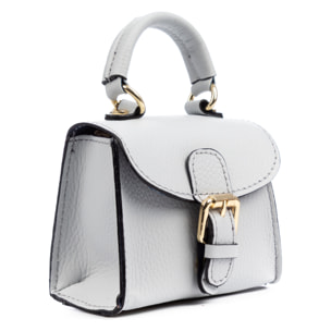 Annicco mini bolso de mano y bandolera mujer. Piel auténtica acabado Dollaro.