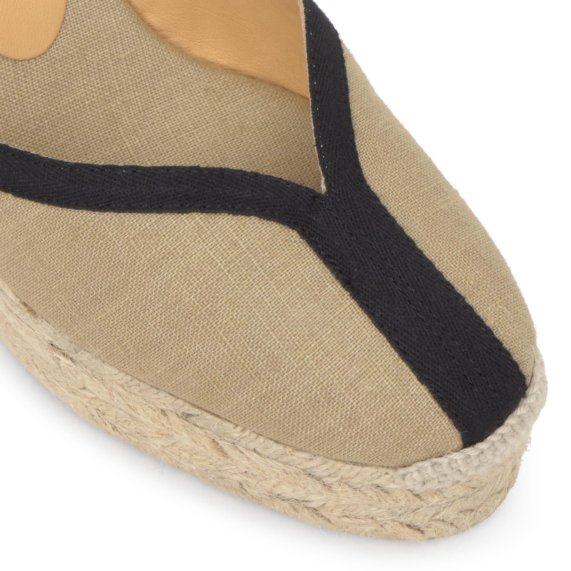 Alpargata cuña Carmen beige mujer