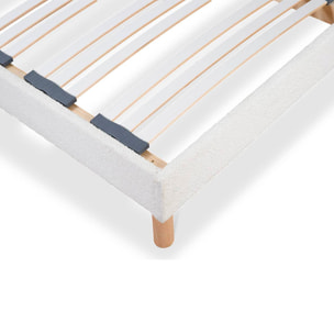 Sommier en Kit | 2 Places | laine bouclée blanc
