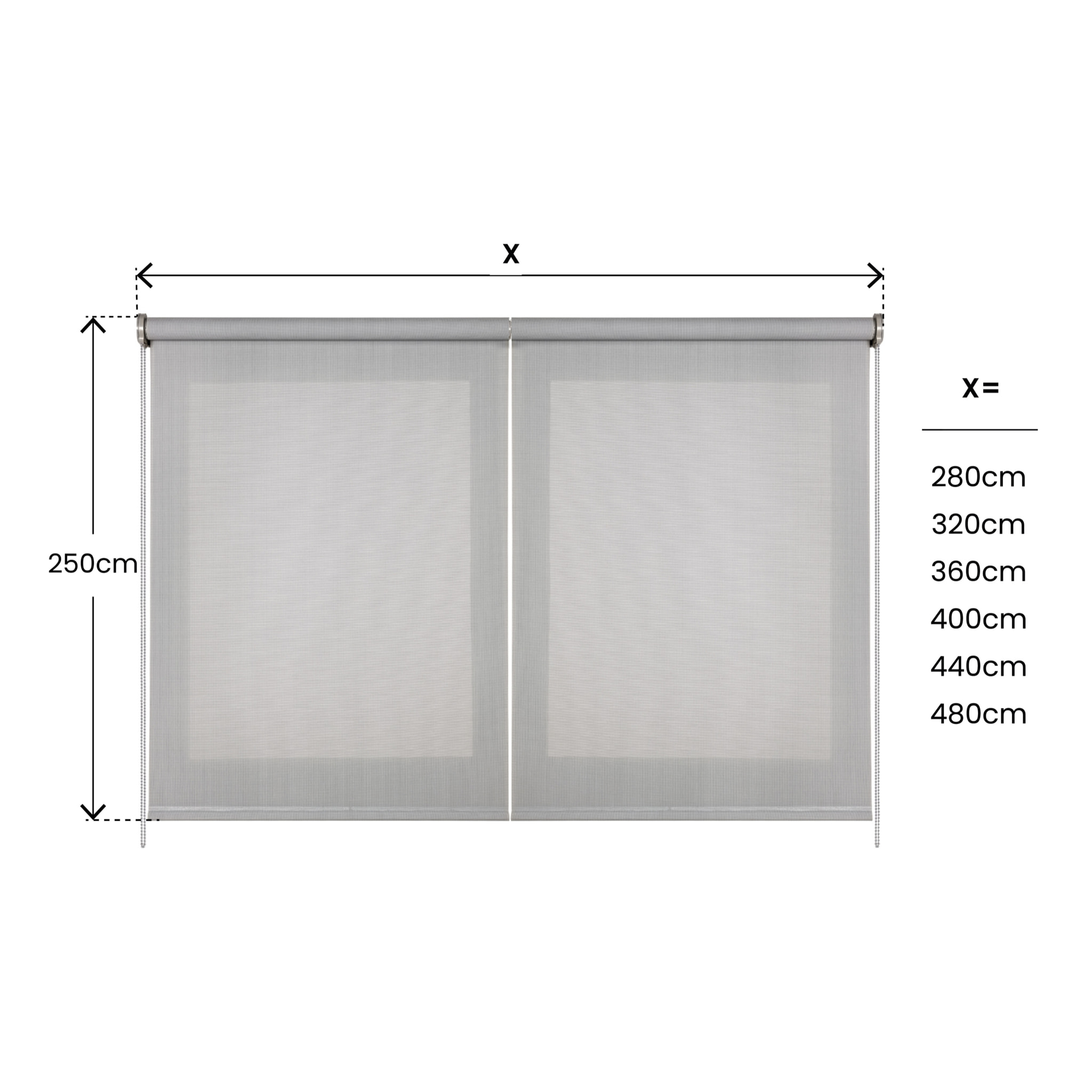 Enrollable XXL SCREEN PRO Solar Gris