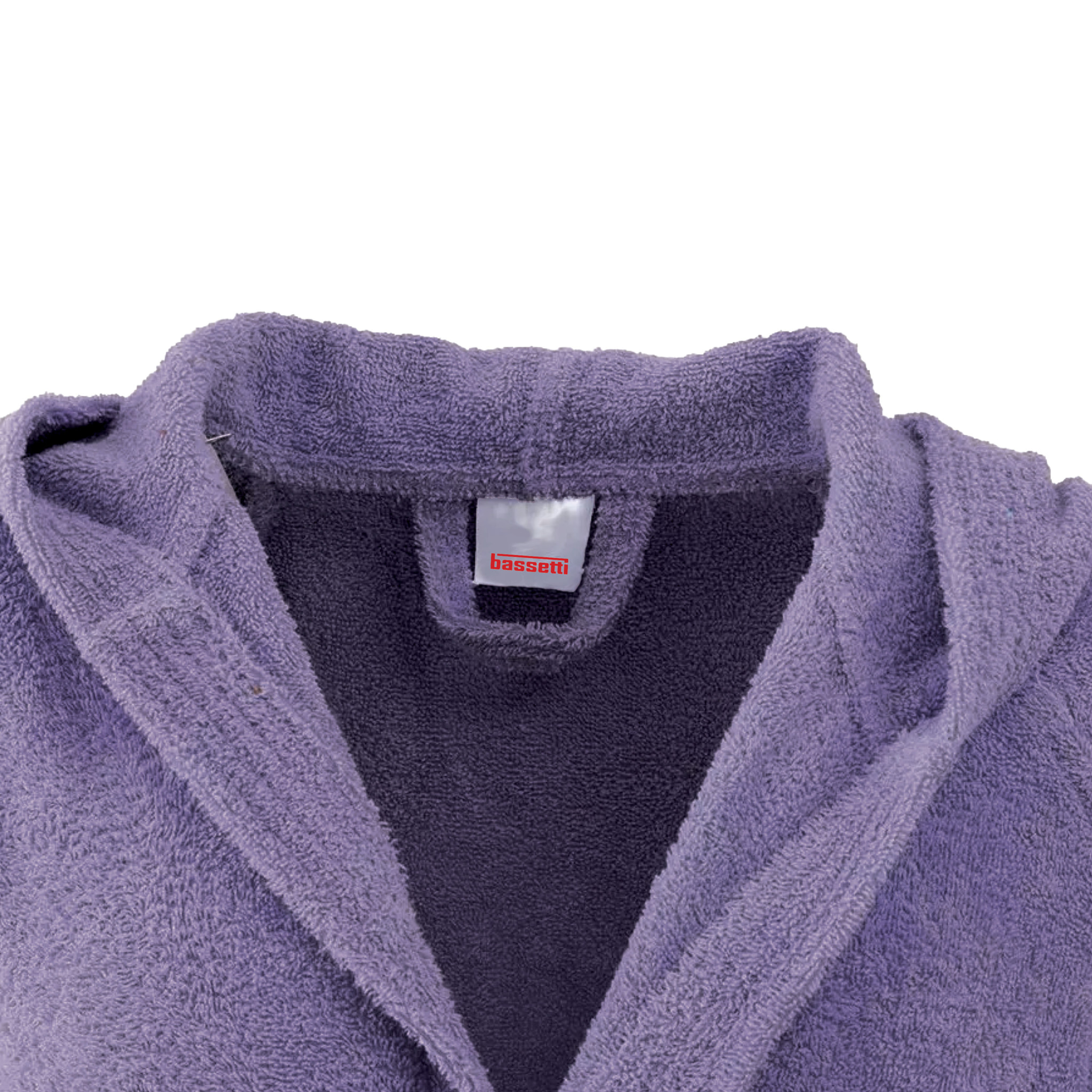 Bassetti Morbido Accappatoio 360 gr con Cappuccio 100% Cotone Uomo Donna Spugna Taglie Forti - ITALY Designed - Collezione VIVIAN - AMETISTA LA