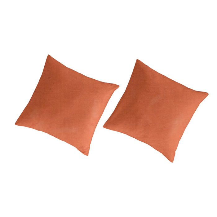 2 Fundas de almohada lino/algodón orgánico liso. Disponible en varios colores y tamaños