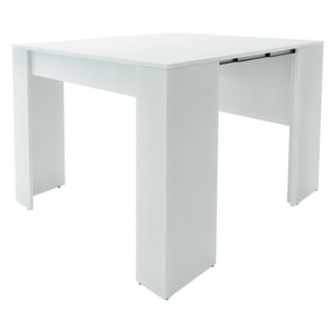 Tavolo Consolle Allungabile Oslo Fino A 2.37 Metri Tavolo 10 Posti Salvaspazio Multiposizione Design Moderno Elegante 78 x 51 x 90 cm Bianco Lucido