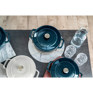 Cocotte twister 20 cm, Rond(e), La Mer, Fonte