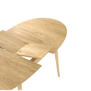Table ovale 6/8 personnes extensible en bois clair 170/200 cm - Eddy