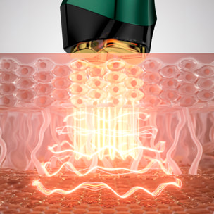 Dispositivo di bellezza con RF, VR, EMS e luci LED.