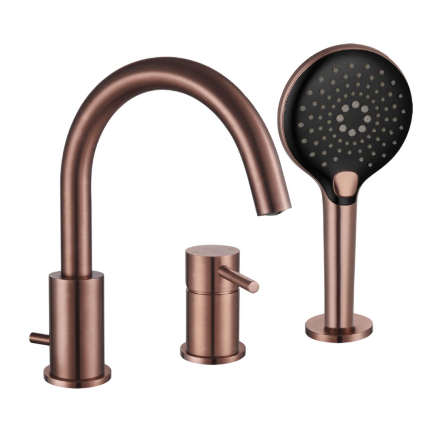 Mitigeur bain douche mécanique 3 trous + douchette 3 jets PAINI Ortence bronze cuivré