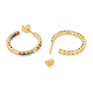 Pendientes Azarlo acabado oro amarillo 18k