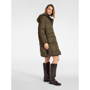 Elena Mirò - Parka trapuntato con cappuccio - Verde militare