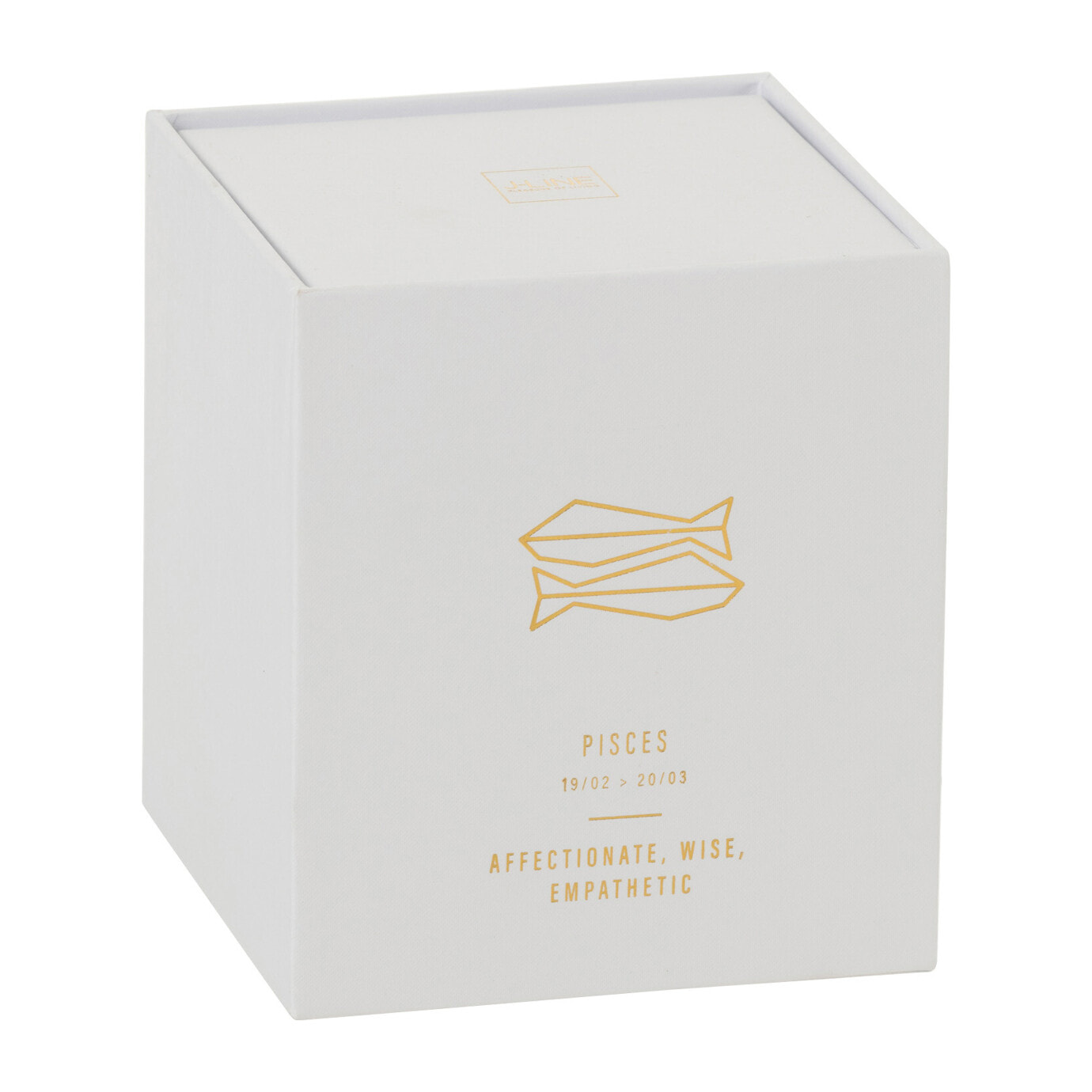 J-Line bougie parfumée Astro Poisson – Sapphire Amber Tea – blanc - 50H