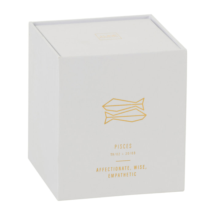 J-Line bougie parfumée Astro Poisson – Sapphire Amber Tea – blanc - 50H
