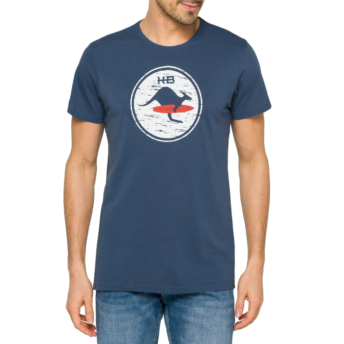 Camiseta de algodón 150 gr Hot Buttered Venice azul