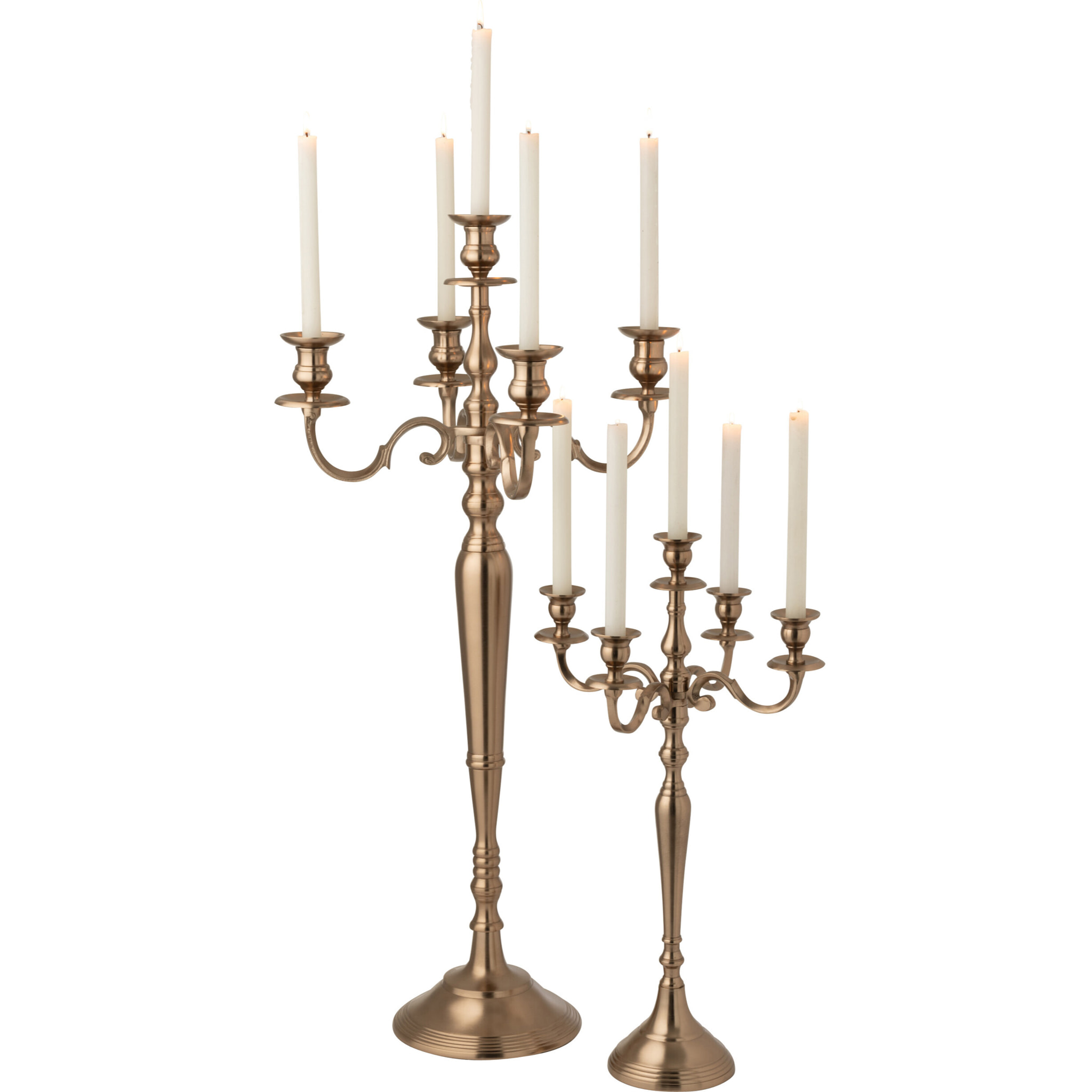 J-Line bougeoir - aluminium - couleur or rosé - large