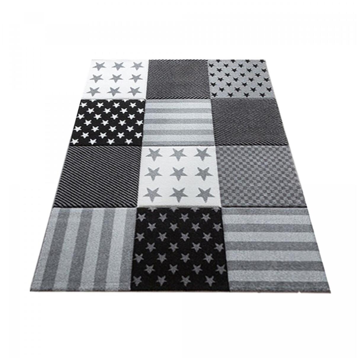 Tapis enfant tissé motif géométrique HUMU