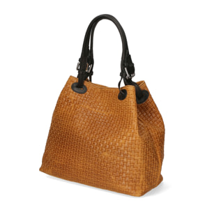 Borsa Shopper da donna In Vera pelle Made in Italy 32x29x17 cm