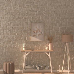 Toile "Tida" - bois - 50x70 cm