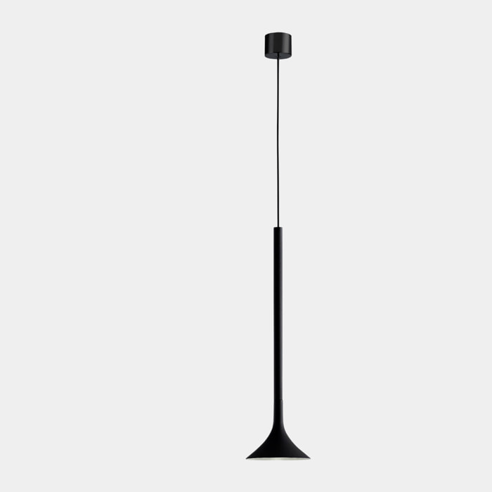 LEDS C4 Colgante Alive Single LED 8.5 Blanco cálido - 2700K ON-OFF Negro 492lm