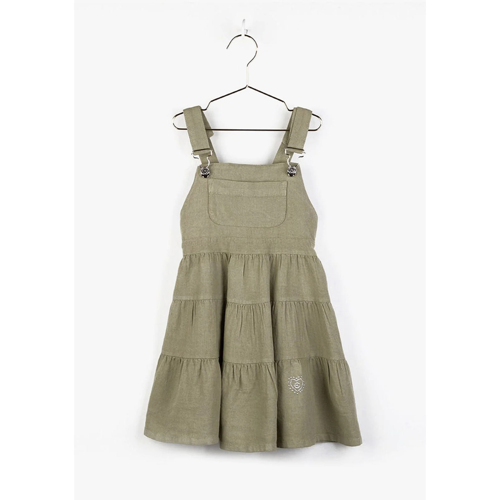 Abito salopette color  per bambina