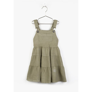 Abito salopette color  per bambina