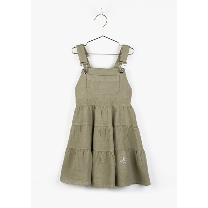 Abito salopette color  per bambina