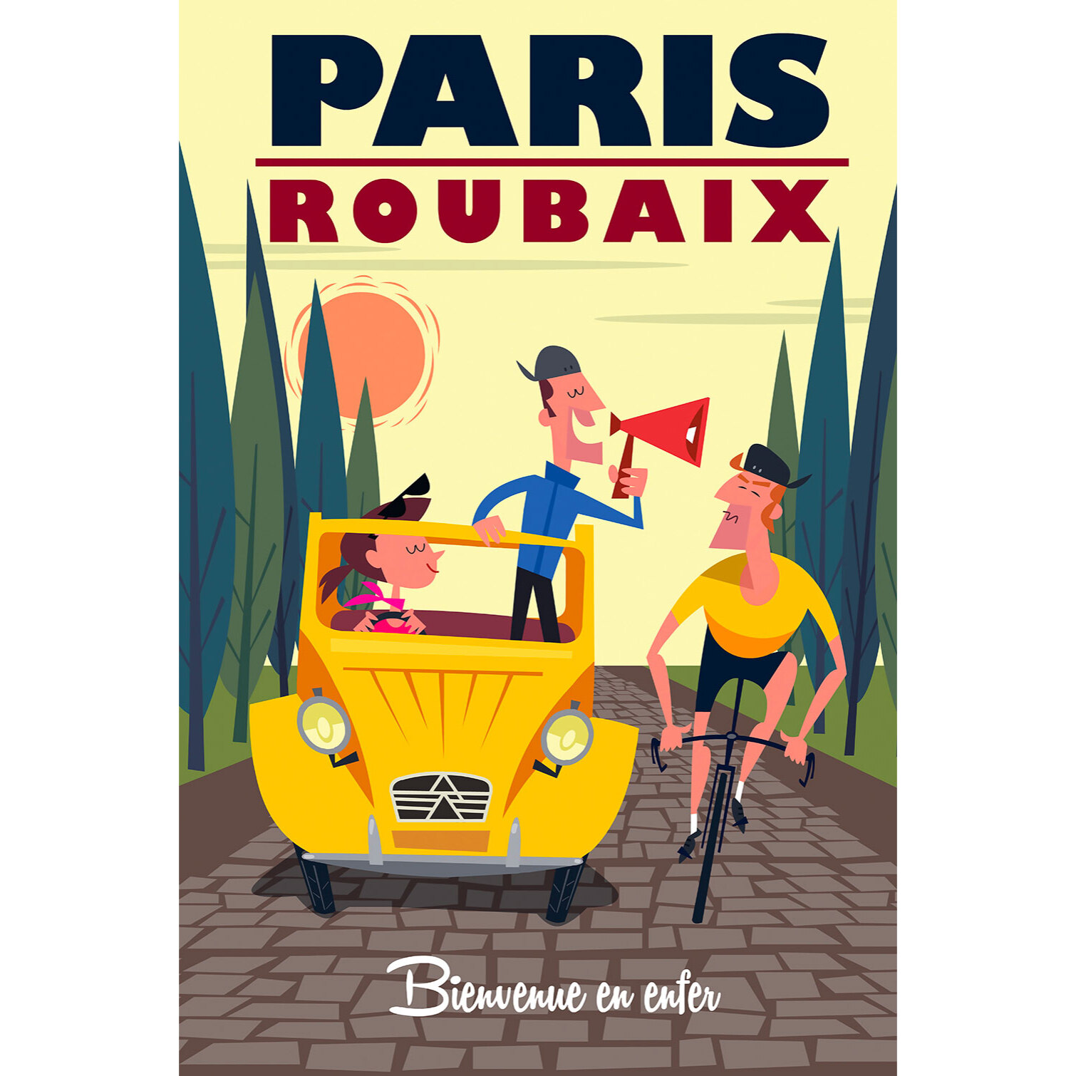 Tableau course paris - roubaix Toile imprimée