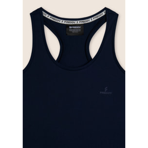 Completo sportivo in cotone con canotta e bermuda