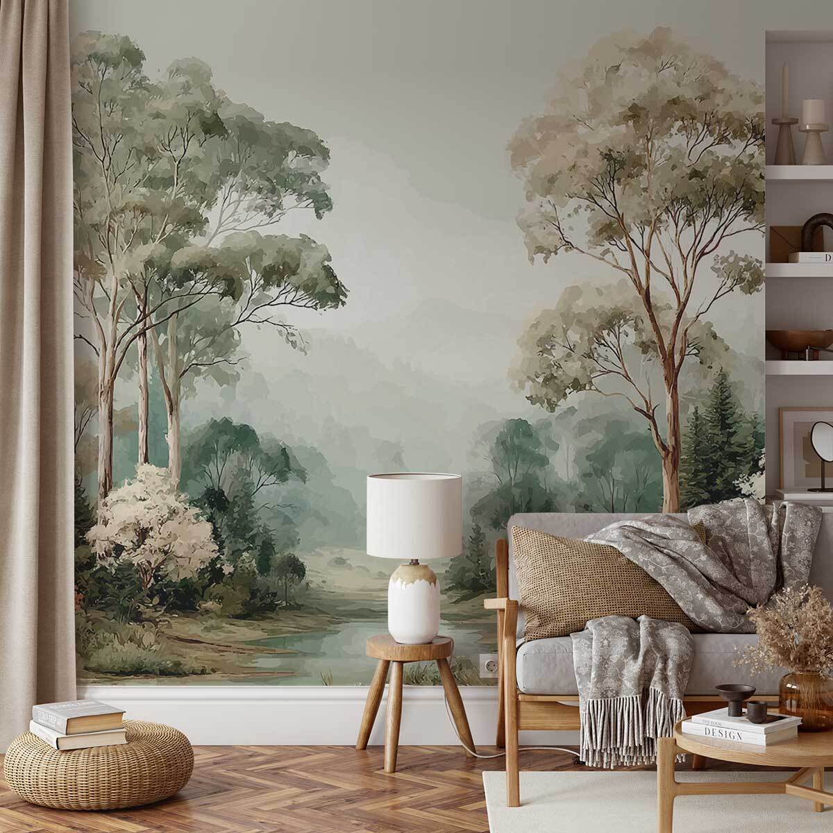 Papier peint forêt Eucalyptus Sauvage Intissé