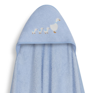 Capa Baño 1X1 Mod Patitos Familia+ Gorro Azul