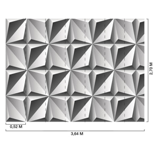 Papier peint metal 3d Intissé