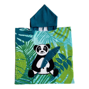 Poncho de bain microfibre enfant - Panda - 60x60cm - 220g/m²