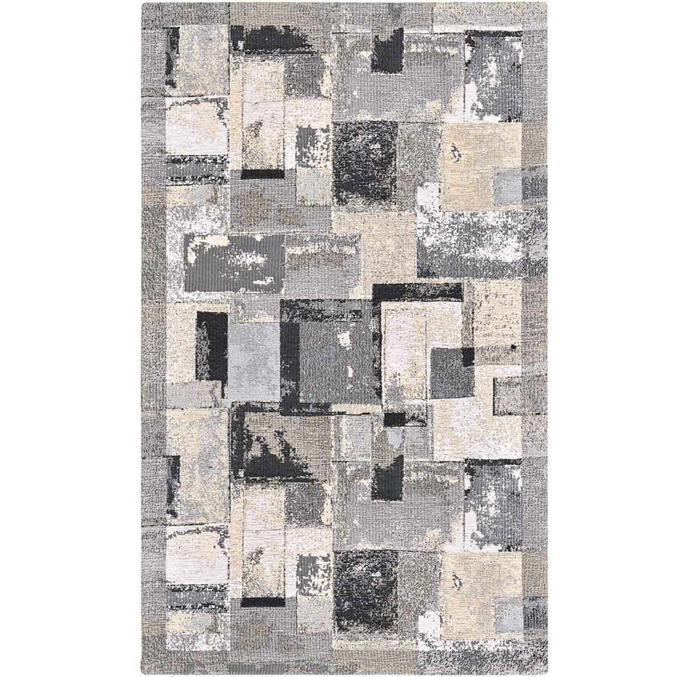 Tappeto Antiscivolo Moderno Salotto Grigio Beige