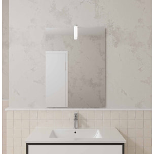 Miroir salle de bain DOT avec applique Led 80x60cm