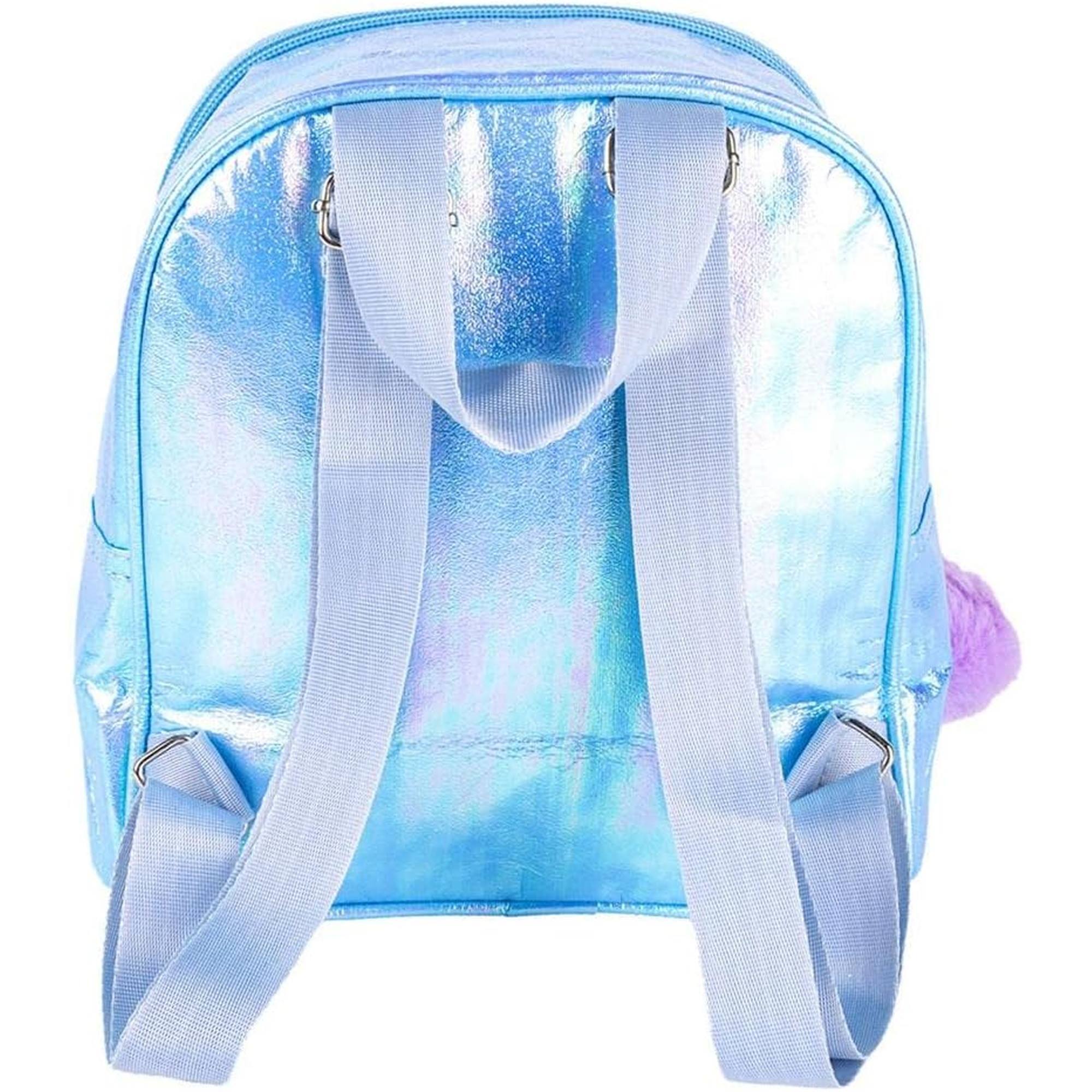 Mochila infantil de frozen - cierre de cremallera con pompón - 18 x 21 x 10 cm - mochila pequeña con costuras reforzadas