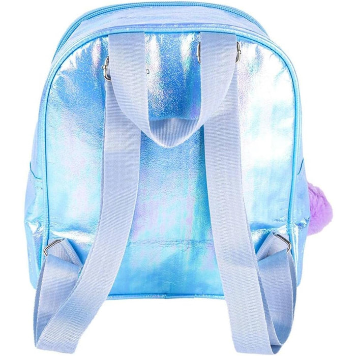 Mochila infantil de frozen - cierre de cremallera con pompón - 18 x 21 x 10 cm - mochila pequeña con costuras reforzadas