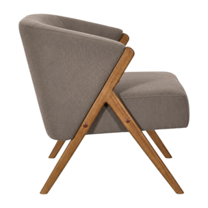 Fauteuil - HOME DECO FACTORY - Cotelet Jules - Confortable - Épuré - Marron