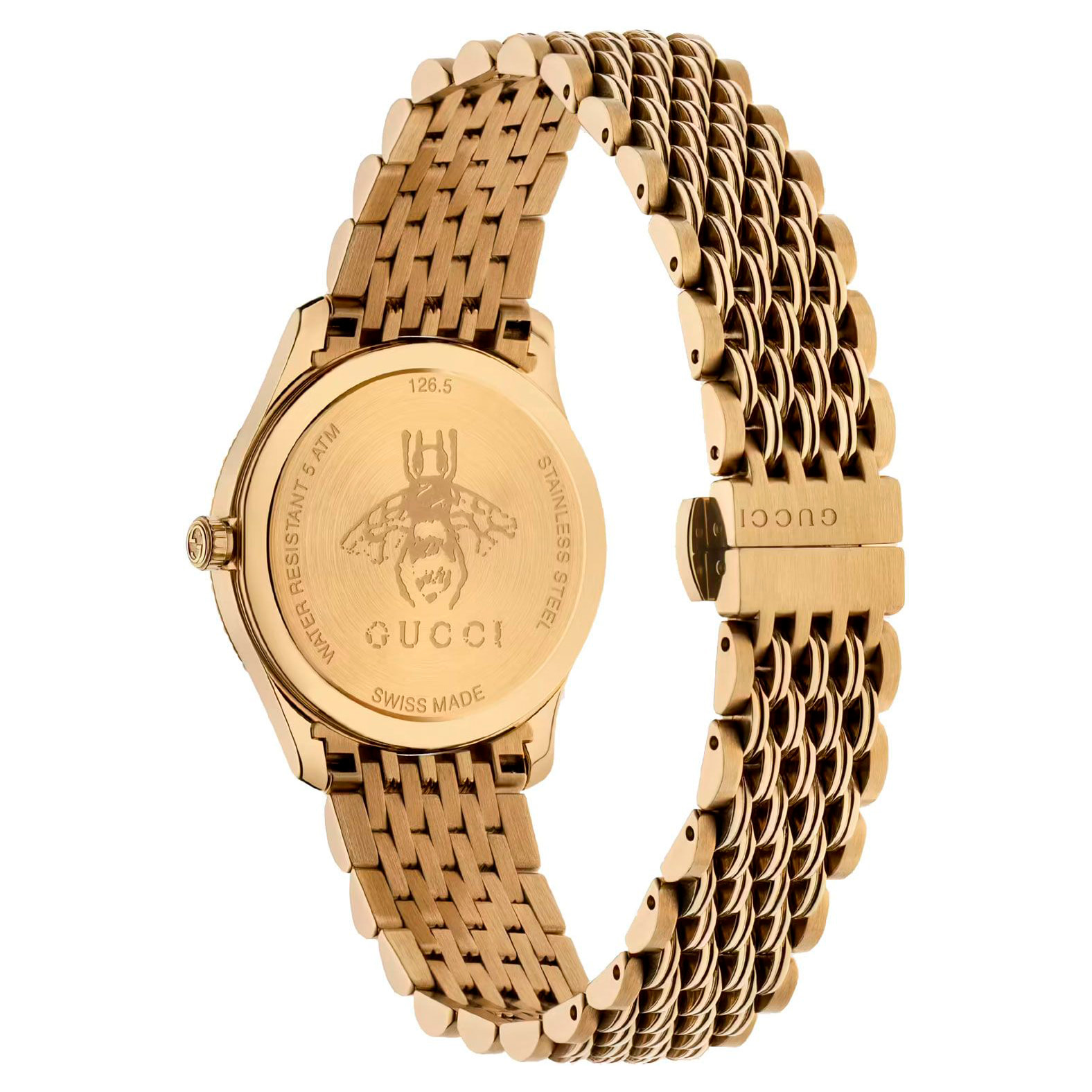 Reloj Gucci YA1265021 Mujer Analogico Cuarzo con Correa de Acero inoxidable