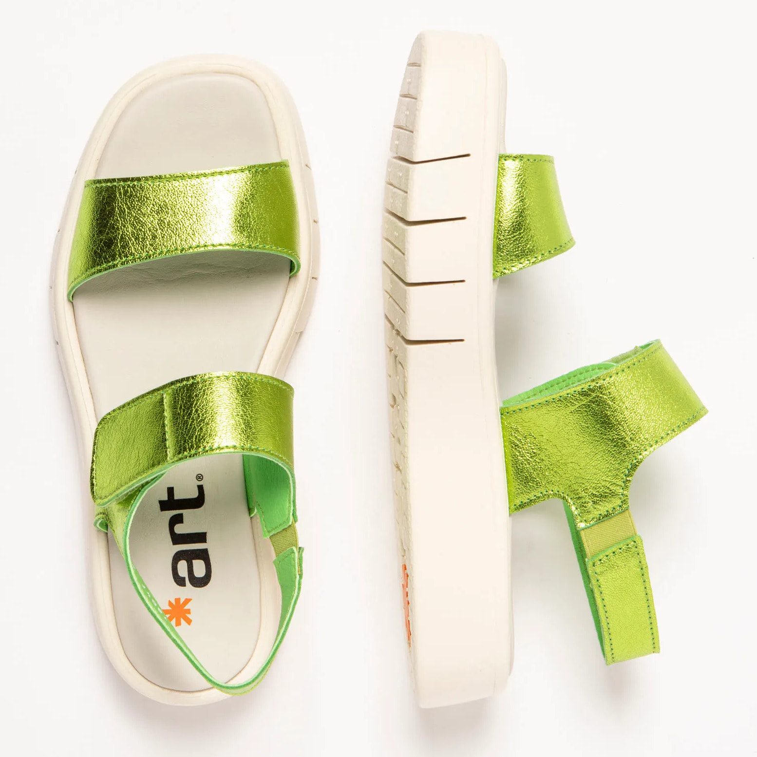 Sandalias 1854F METALIZADO PISTACHIO/ MALAGA color Pistachio