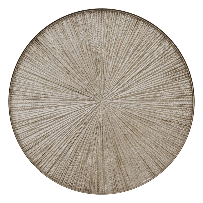 Assiette plate de présentation Gloria D.33cm champagne