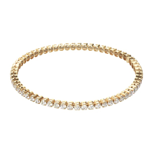 Bracciale Tennis Elastico Golden con Cubic Zirconia