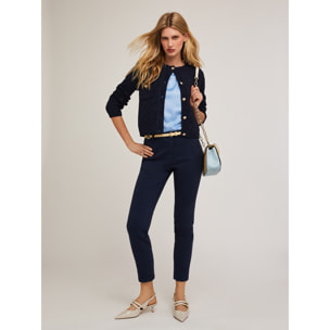 Motivi - Pantalones chinos Kendall en drill de algodón - Azul