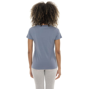 Camiseta de mujer Leone Azul de manga corta