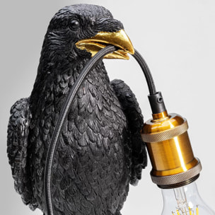 Lampe corbeau noir perché Kare Design