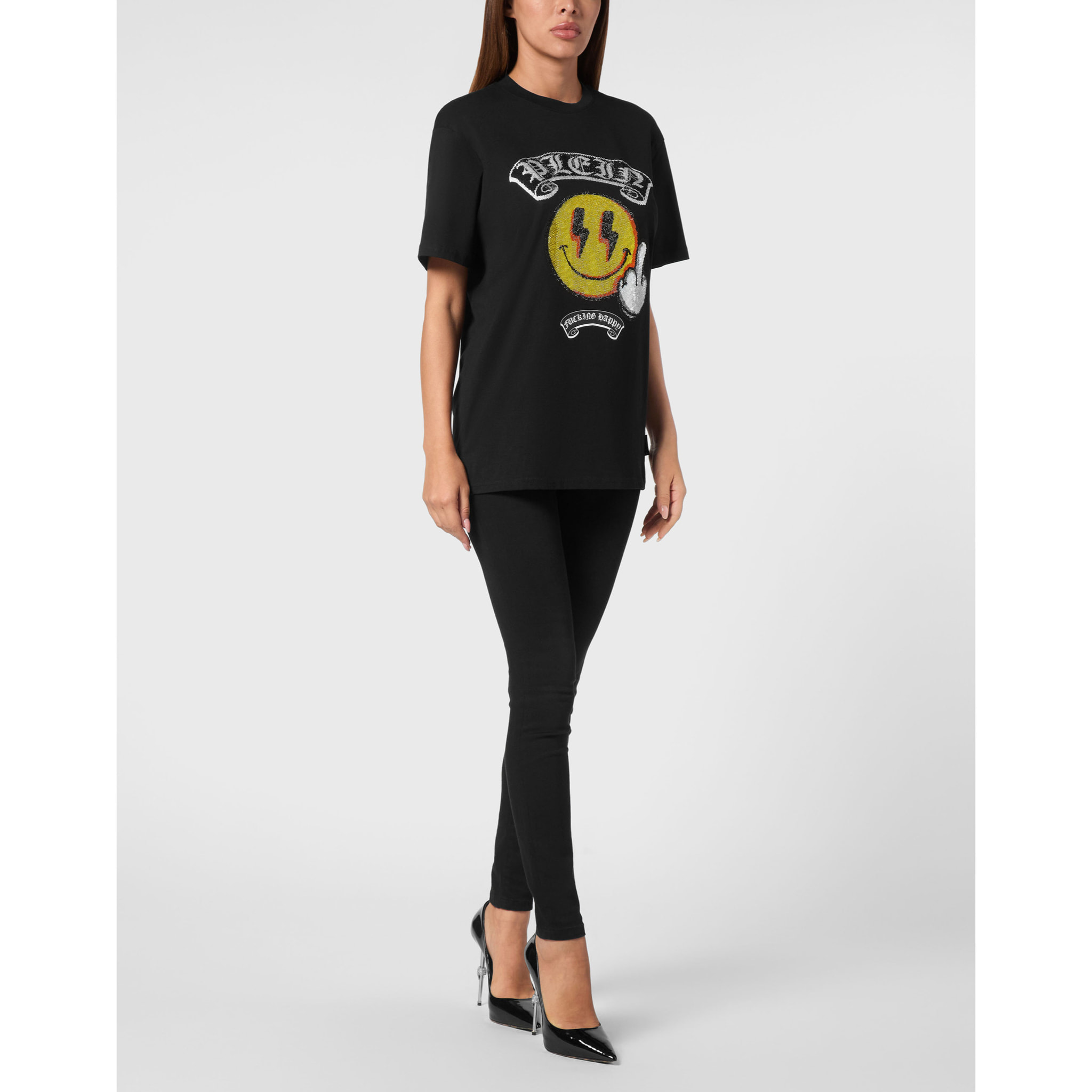 PHILIPP PLEIN T-shirt vestibilità uomo SMILE