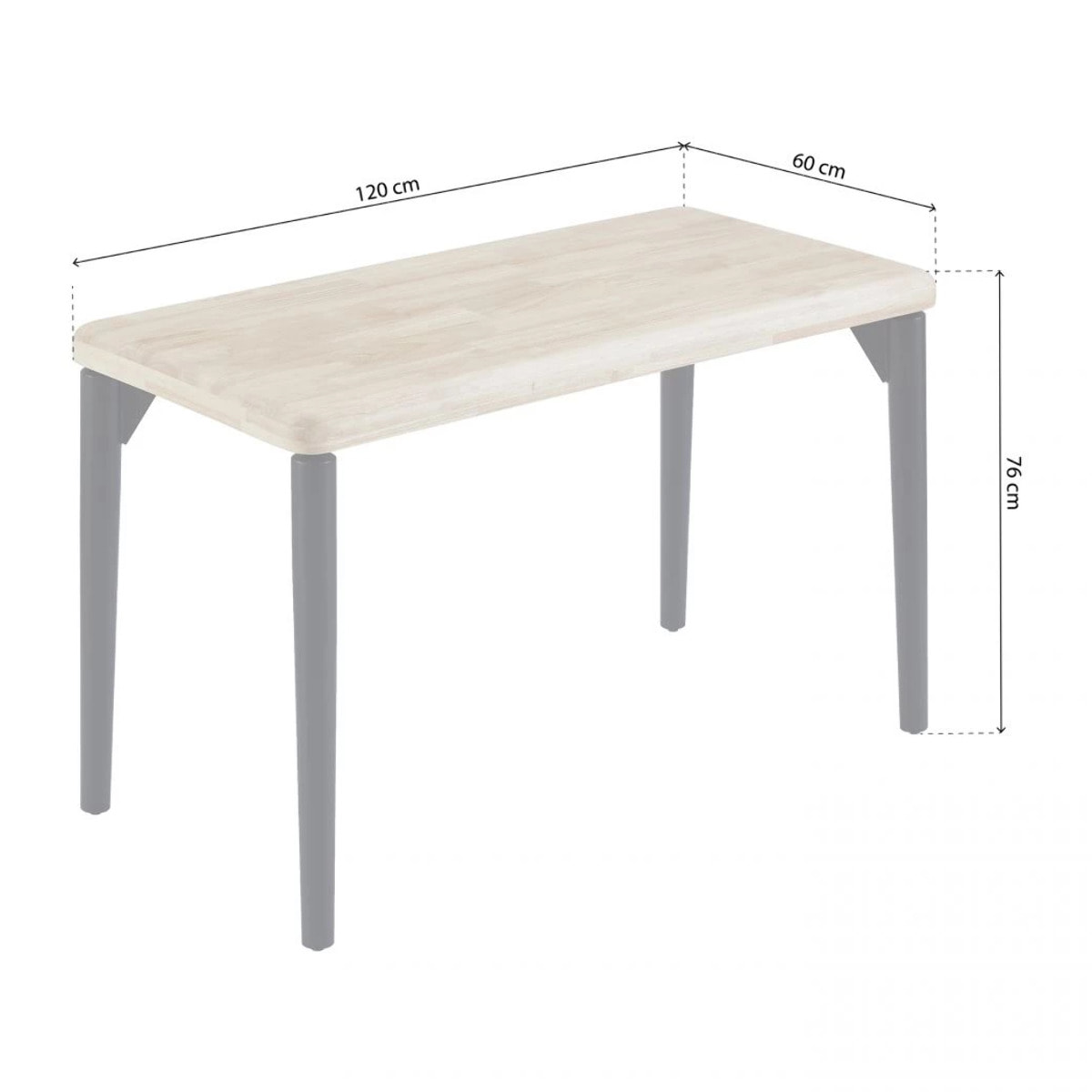 Mesa de estudio Padma Negro - Roble