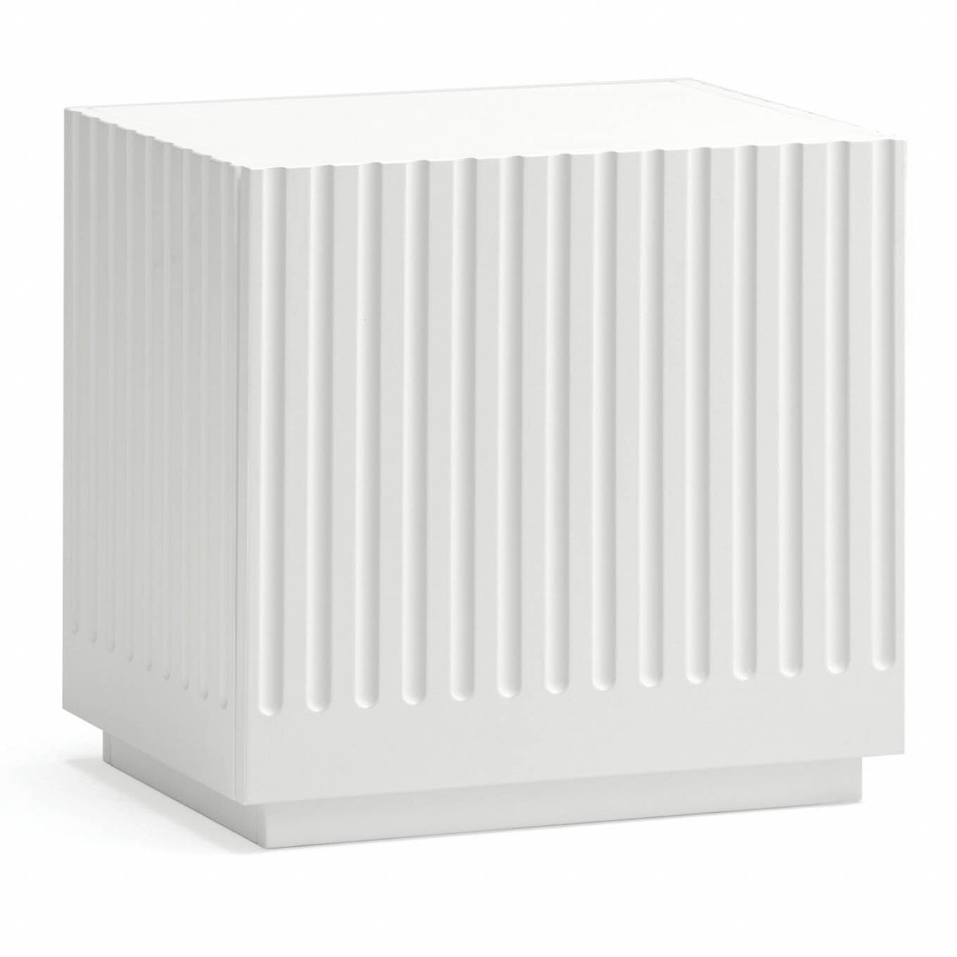 Mesita de noche Doric 1 cajón blanco e interior crema