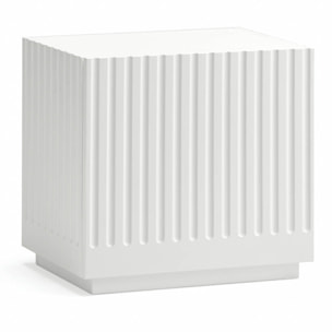 Mesita de noche Doric 1 cajón blanco e interior crema